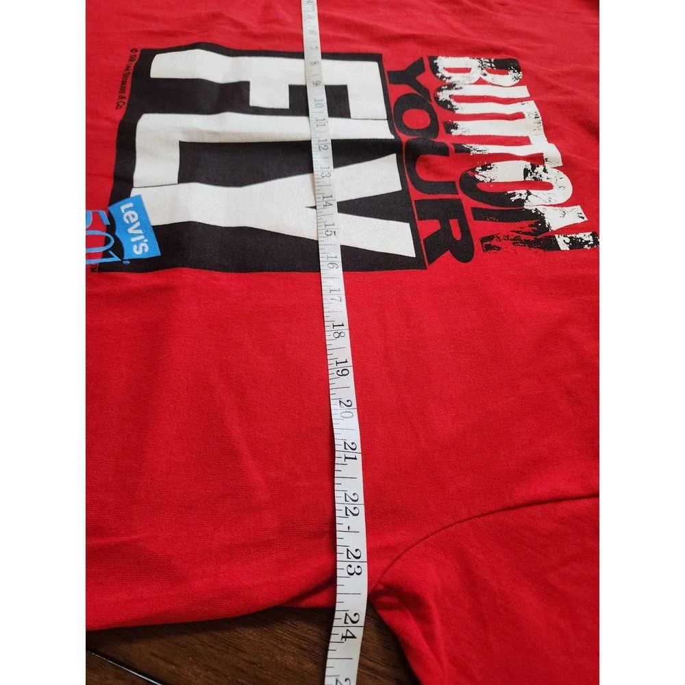🔥VTG Levis 501 Button Your Fly 91' T-Shirt XL Single Stitch 90s Y2K Streetwear